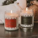 Holiday Cheer Soy Candle - 9 oz Patterned Clear Jar by Sweet Water Decor