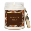 Pumpkin Spice Soy Candle - Patterned 9 oz - Clear Jar by Sweet Water Decor