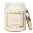 Let It Snow Soy Candle - Patterned 9 oz Clear Jar by Sweet Water Decor