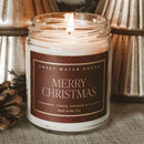 Merry Christmas Soy Candle - 9 oz Clear Jar (Christmas) by Sweet Water Decor