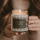Holiday Cheer Soy Candle - 9 oz Patterned Clear Jar by Sweet Water Decor