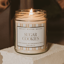 Sugar Cookies Soy Candle - 9 oz Patterned Clear Jar by Sweet Water Decor