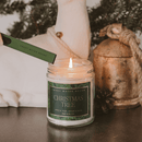 Christmas Tree Soy Candle - Patterned Clear Jar - 9 oz by Sweet Water Decor