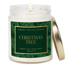 Christmas Tree Soy Candle - Patterned Clear Jar - 9 oz by Sweet Water Decor