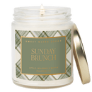 Sunday Brunch Soy Candle - Clear Patterned Jar - 9 oz