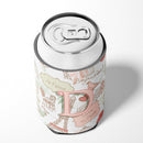 Letter D Love in Paris Pink Can or Bottle Hugger CJ2002-DCC