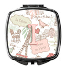 Letter I Love in Paris Pink Compact Mirror – Stylish Purse Mirror with Artistic Covers CJ2002-ISCM