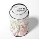 Letter J Love in Paris Pink Can or Bottle Hugger CJ2002-JCC