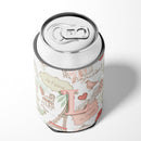 Letter L Love in Paris Pink Can or Bottle Hugger CJ2002-LCC