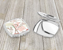 Letter P Love in Paris Pink Compact Mirror – Stylish Purse Mirror with Artistic Covers CJ2002-PSCM