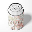 Letter Q Love in Paris Pink Can or Bottle Hugger CJ2002-QCC