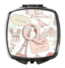 Letter Q Love in Paris Pink Compact Mirror – Stylish Purse Mirror with Artistic Covers CJ2002-QSCM