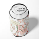 Letter R Love in Paris Pink Can or Bottle Hugger CJ2002-RCC
