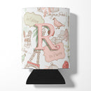 Letter R Love in Paris Pink Can or Bottle Hugger CJ2002-RCC