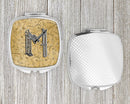 Letter M Musical Instrument Alphabet Compact Mirror – Stylish Purse Mirror with Artistic Covers CJ2004-MSCM