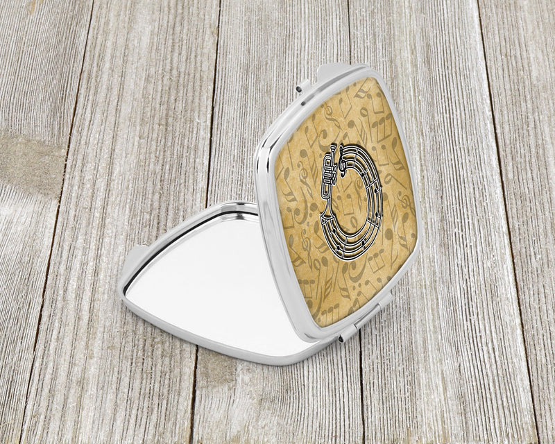Letter O Musical Instrument Alphabet Compact Mirror – Stylish Purse Mirror with Artistic Covers CJ2004-OSCM