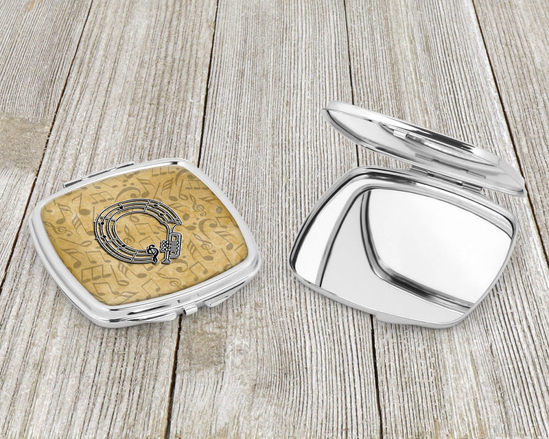 Letter O Musical Instrument Alphabet Compact Mirror – Stylish Purse Mirror with Artistic Covers CJ2004-OSCM