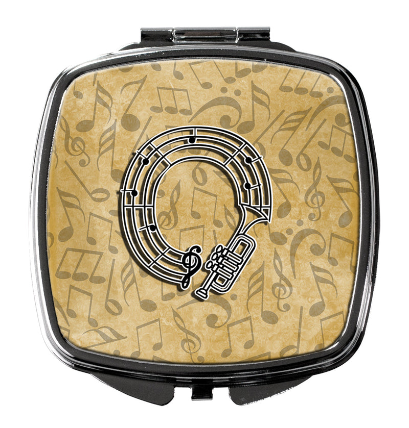Letter O Musical Instrument Alphabet Compact Mirror – Stylish Purse Mirror with Artistic Covers CJ2004-OSCM