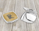 Letter R Musical Instrument Alphabet Compact Mirror Decorative Travel Makeup Mirror for Women Girls Gifts Pocket Makeup Mirror Folding Handheld