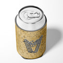 Letter W Musical Instrument Alphabet Can or Bottle Hugger Cooler Sleeve for Standard 12 oz Cans, Insulated Foam Beer & Soda Can Hugger Reusable
