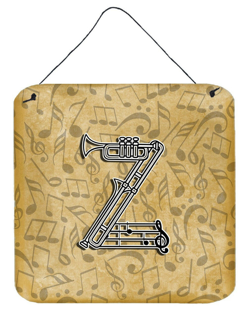 Letter Z Musical Instrument Alphabet Wall or Door Hanging Prints CJ2004-ZDS66