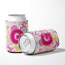 Letter G Flowers and Butterflies Pink Can or Bottle Hugger Cooler Sleeve for Standard 12 oz Cans, Insulated Foam Beer & Soda Can Hugger Reusable