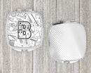 Letter B Musical Note Letters Compact Mirror Decorative Travel Makeup Mirror for Women Girls Gifts Pocket Makeup Mirror Folding Handheld