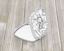 Letter C Musical Note Letters Compact Mirror Decorative Travel Makeup Mirror for Women Girls Gifts Pocket Makeup Mirror Folding Handheld