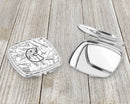 Letter C Musical Note Letters Compact Mirror Decorative Travel Makeup Mirror for Women Girls Gifts Pocket Makeup Mirror Folding Handheld