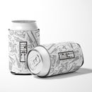 Letter I Musical Note Letters Can or Bottle Hugger Cooler Sleeve for Standard 12 oz Cans, Insulated Foam Beer & Soda Can Hugger Reusable