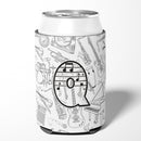 Letter Q Musical Note Letters Can or Bottle Hugger Cooler Sleeve for Standard 12 oz Cans, Insulated Foam Beer & Soda Can Hugger Reusable