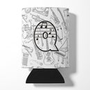 Letter Q Musical Note Letters Can or Bottle Hugger Cooler Sleeve for Standard 12 oz Cans, Insulated Foam Beer & Soda Can Hugger Reusable