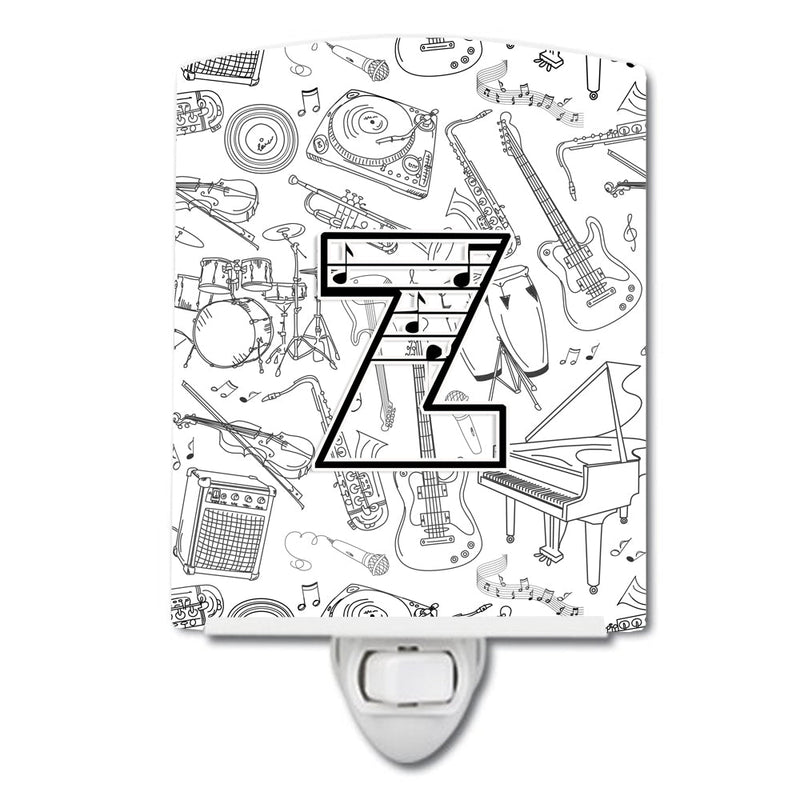 Letter Z Musical Note Letters Ceramic Night Light CJ2007-ZCNL