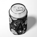 Letter A Day of the Dead Skulls Black Can or Bottle Hugger Cooler Sleeve for Standard 12 oz Cans, Insulated Foam Beer & Soda Can Hugger Reusable