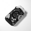 Letter C Day of the Dead Skulls Black Can or Bottle Hugger Cooler Sleeve for Standard 12 oz Cans, Insulated Foam Beer & Soda Can Hugger Reusable