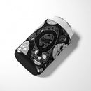 Letter Q Day of the Dead Skulls Black Can or Bottle Hugger Cooler Sleeve for Standard 12 oz Cans, Insulated Foam Beer & Soda Can Hugger Reusable