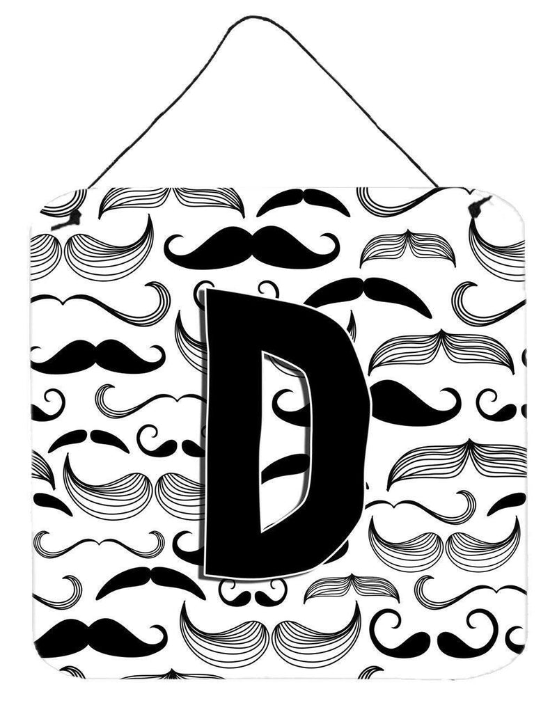 Letter D Moustache Initial Wall or Door Hanging Prints CJ2009-DDS66