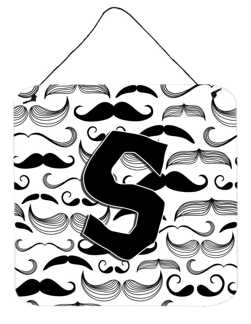 Letter S Moustache Initial Wall or Door Hanging Prints CJ2009-SDS66