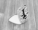 Letter T Moustache Initial Compact Mirror Decorative Travel Makeup Mirror for Women Girls Gifts Pocket Makeup Mirror Folding Handheld