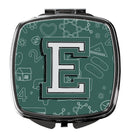 Letter E Back to School Initial Compact Mirror Decorative Travel Makeup Mirror for Women Girls Gifts Pocket Makeup Mirror Folding Handheld