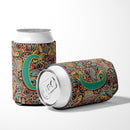 Letter C Retro Tribal Alphabet Initial Can or Bottle Hugger Cooler Sleeve for Standard 12 oz Cans, Insulated Foam Beer & Soda Can Hugger Reusable