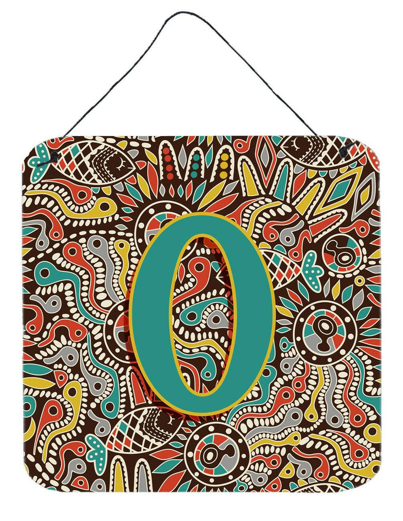 Letter O Retro Tribal Alphabet Initial Wall or Door Hanging Prints CJ2013-ODS66