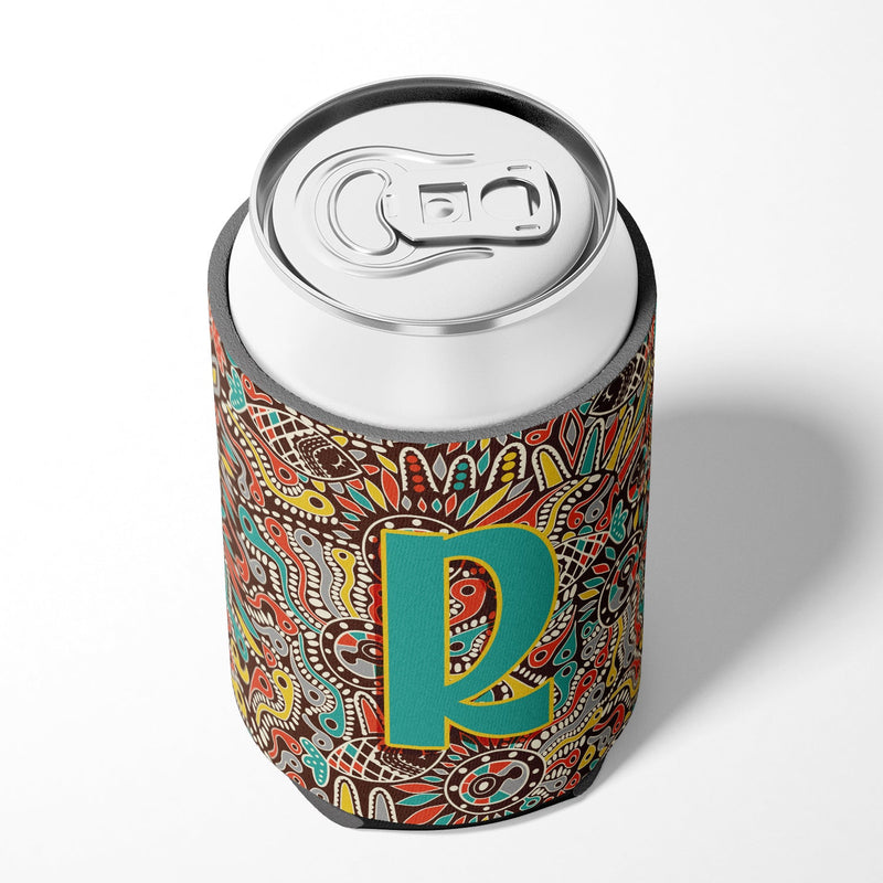 Letter R Retro Tribal Alphabet Initial Can or Bottle Hugger CJ2013-RCC