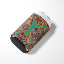 Letter Y Retro Tribal Alphabet Initial Can or Bottle Hugger Cooler Sleeve for Standard 12 oz Cans, Insulated Foam Beer & Soda Can Hugger Reusable