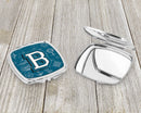 Letter B Sea Doodles Initial Alphabet Compact Mirror Decorative Travel Makeup Mirror for Women Girls Gifts Pocket Makeup Mirror Folding Handheld