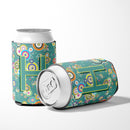 Letter H Circle Circle Teal Initial Alphabet Can or Bottle Hugger Cooler Sleeve for Standard 12 oz Cans, Insulated Foam Beer & Soda Can Hugger Reusable