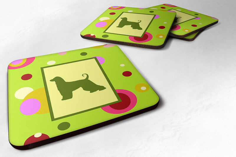 Afghan Hound Coasters - Set of 4 Lightweight Foam, Absorbent Drink Coasters