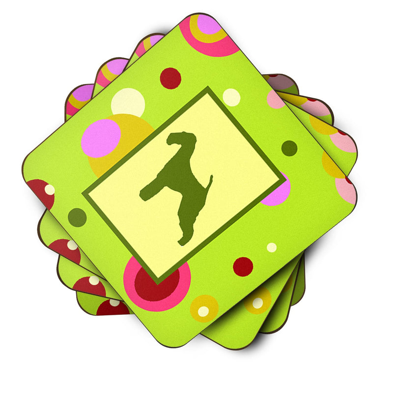 Airedale Coasters - Set of 4 Lightweight Foam, Absorbent Drink Coasters