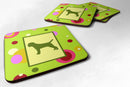 Border Terrier Coasters - Set of 4 Lightweight Foam, Absorbent Drink Coasters