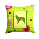Borzoi Decorative Throw Pillow 14x14 Indoor Outdoor Accent Cushion, Fabric Cover with Insert for Sofa, Bed, Porch & Living Room